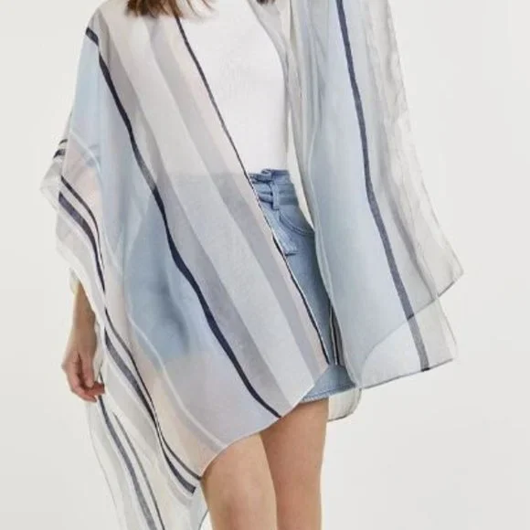 Beach Pool Swimwear Multicolour Stripe Pattern Coverup Scarf NWT One Size - Picture 1 of 8